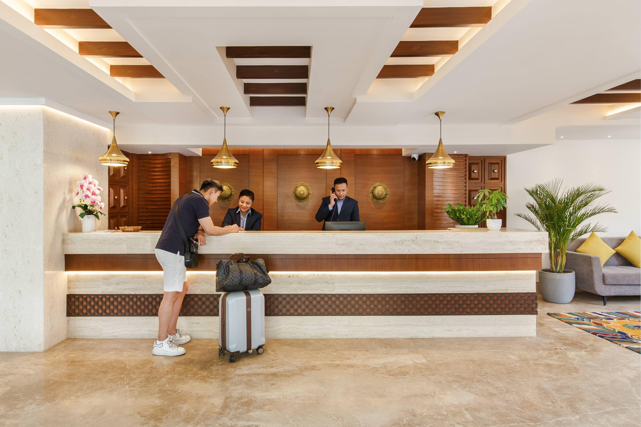 Check-in to a Tropical Resort in the city